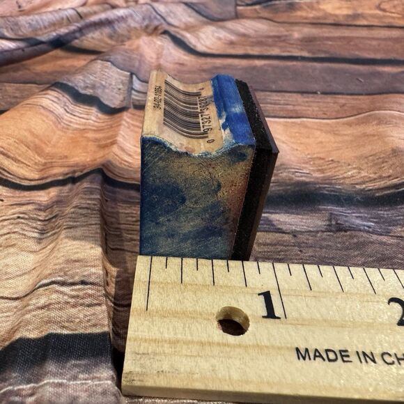 Stitched Snowman Wooden Rubber Stamp Christmas Holiday Craft Scrapbook Card - Picture 9 of 9